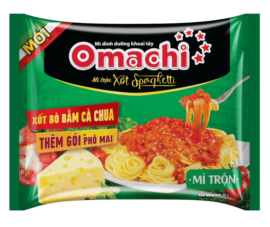 Omachi Potato Noodles with Spaghetti Sauce