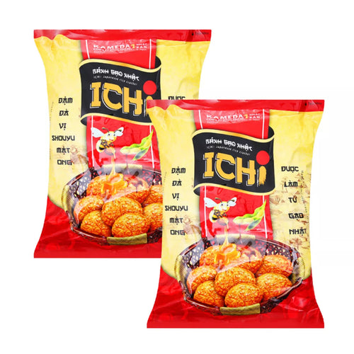 Ichi Japanese Rice Crackers, Honey Soy Sauce Flavor