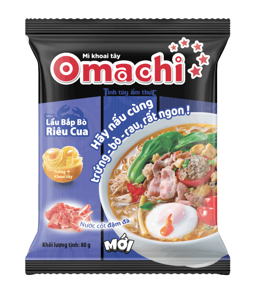 Omachi Crab & Beef Hotpot Instant Noodles